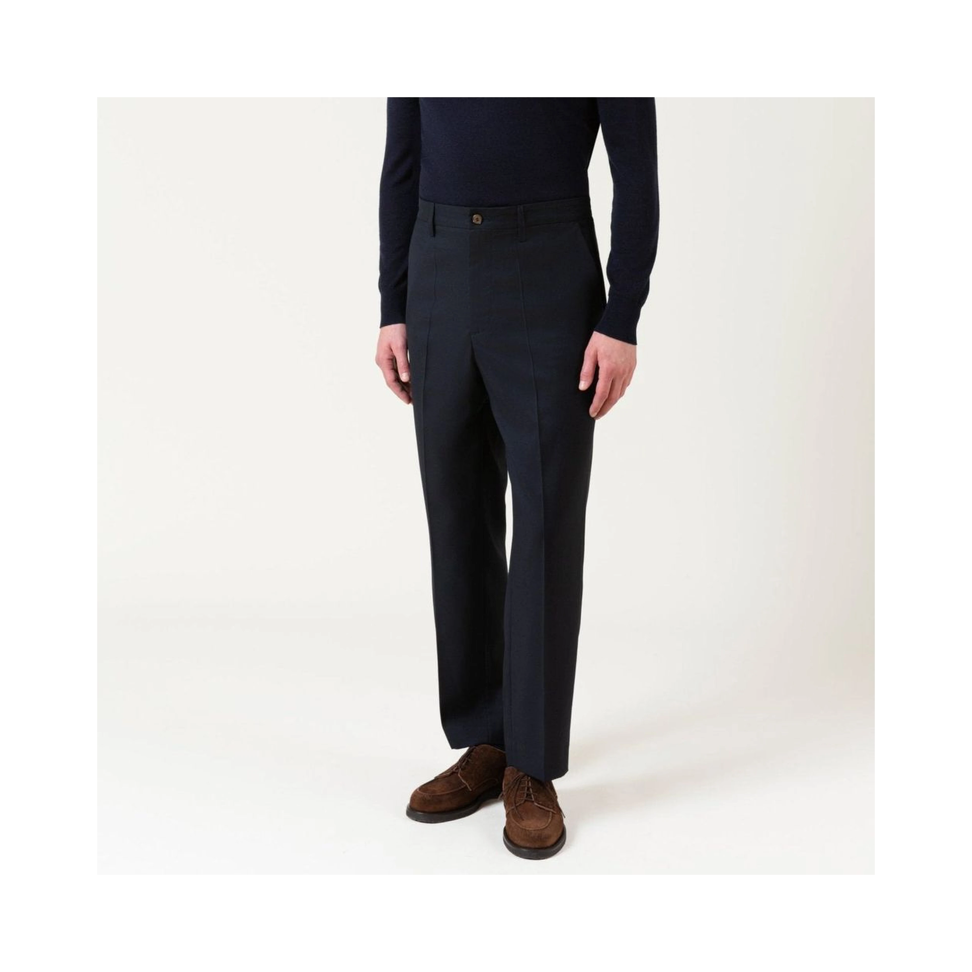 Blue Wool Dress Pants
