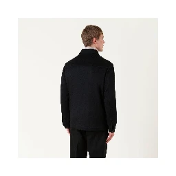 Black Wool Full-Length Jacket