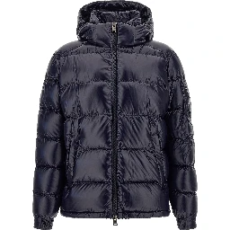 Blue Polyamide Full-Length Jacket