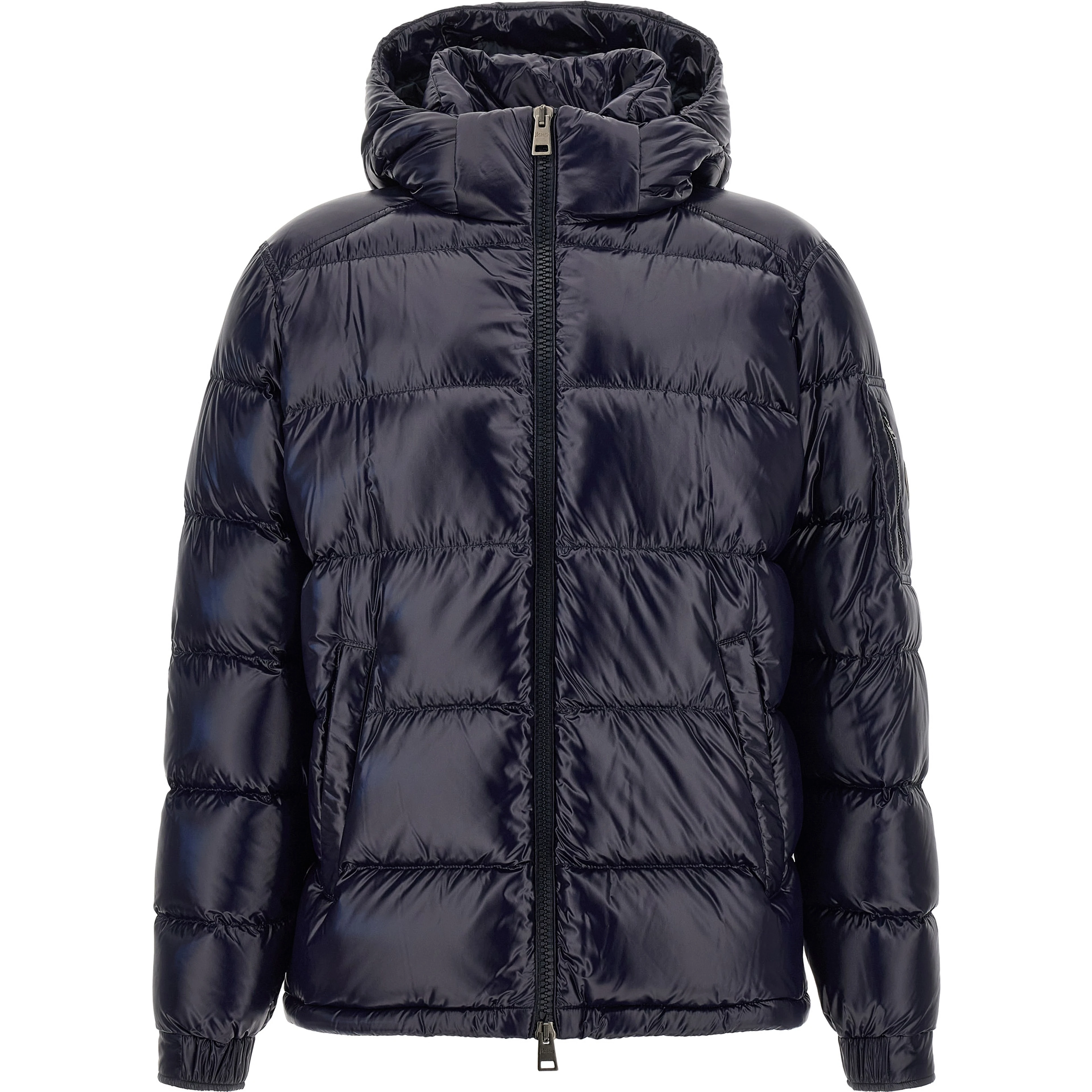 Blue Polyamide Full-Length Jacket