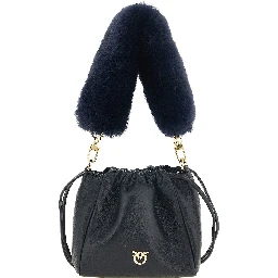 Blue Lambskin Shoulder Bag