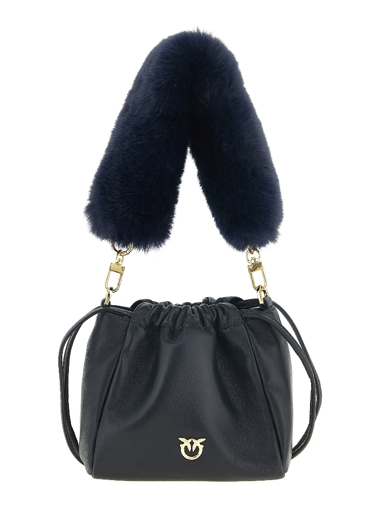 Blue Lambskin Shoulder Bag