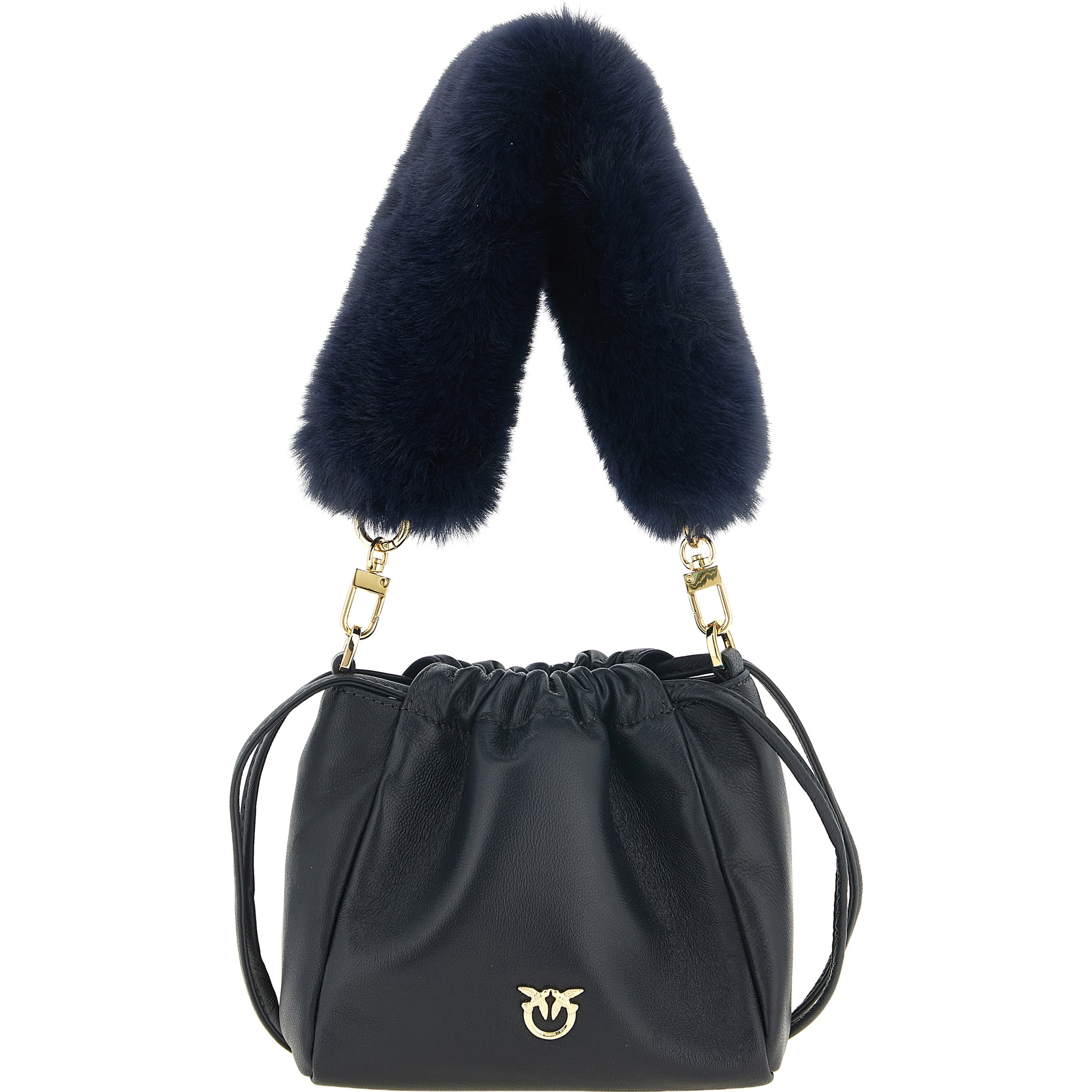 Blue Lambskin Shoulder Bag