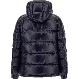 Blue Polyamide Full-Length Jacket