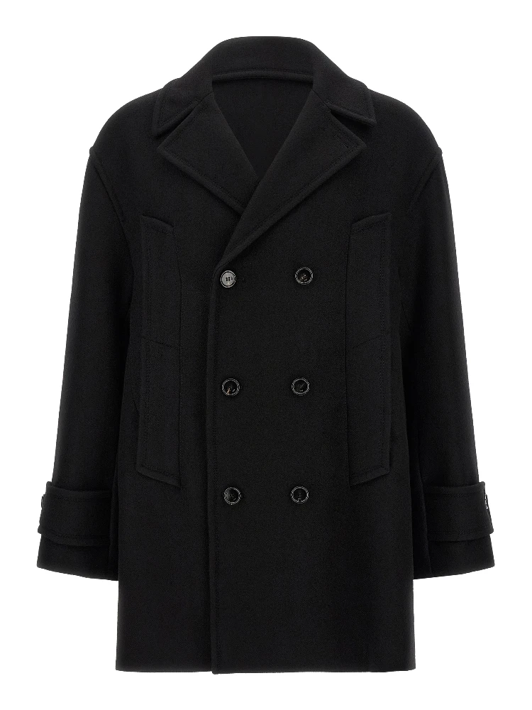 Black Virgin Wool Coat
