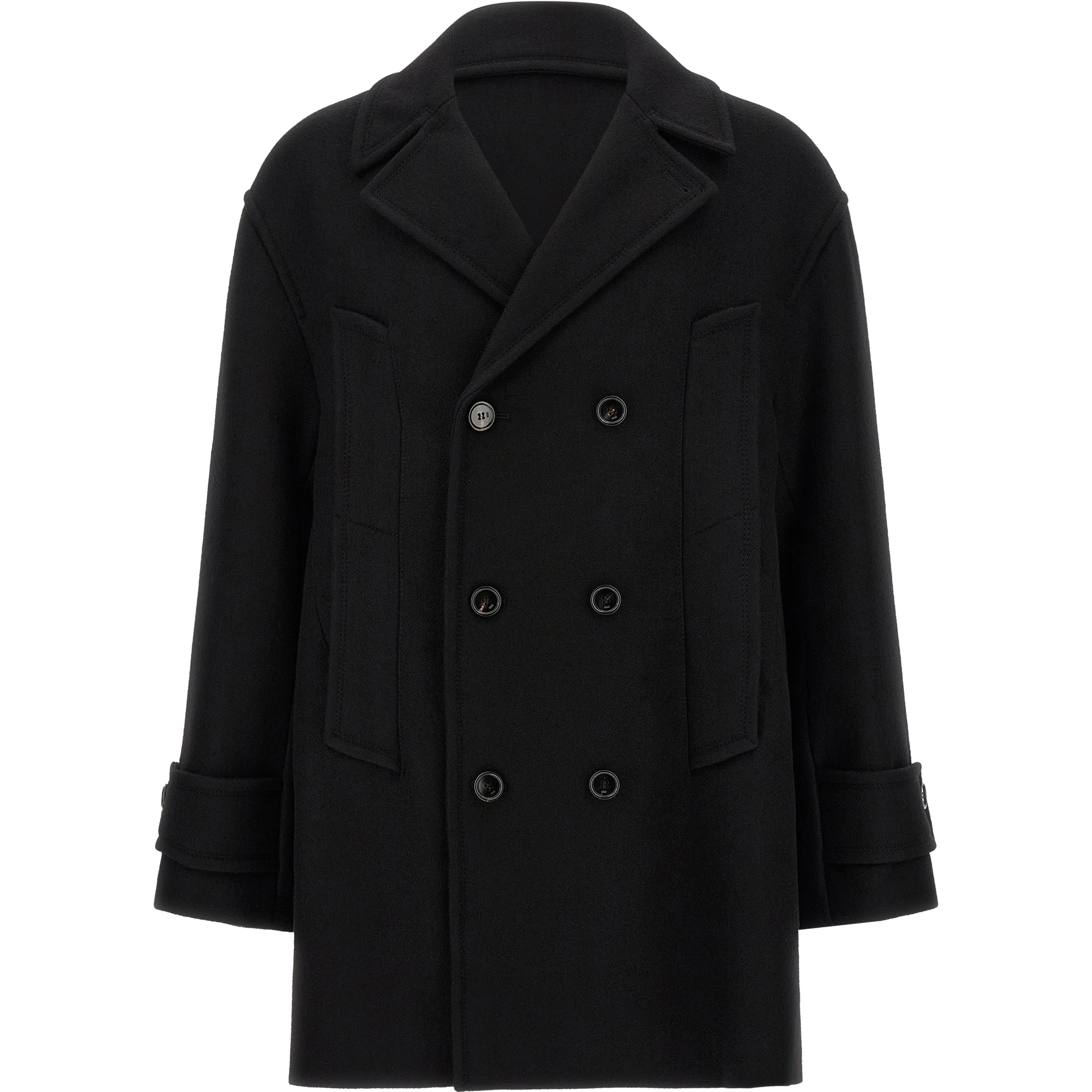 Black Virgin Wool Coat
