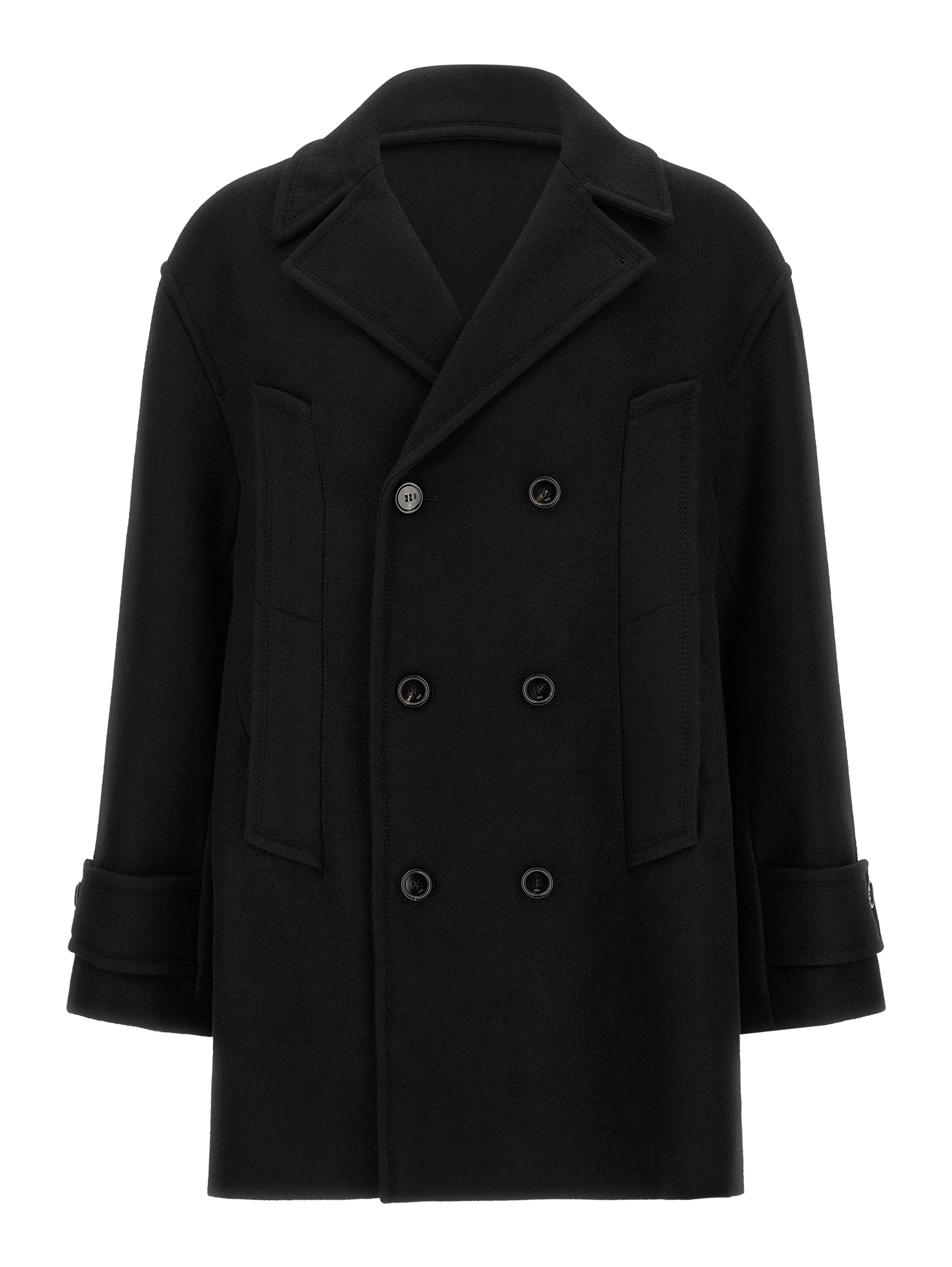 Black Virgin Wool Coat