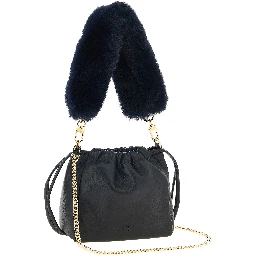 Blue Lambskin Shoulder Bag