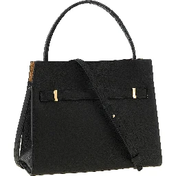 Black Lambskin Crossbody Bag