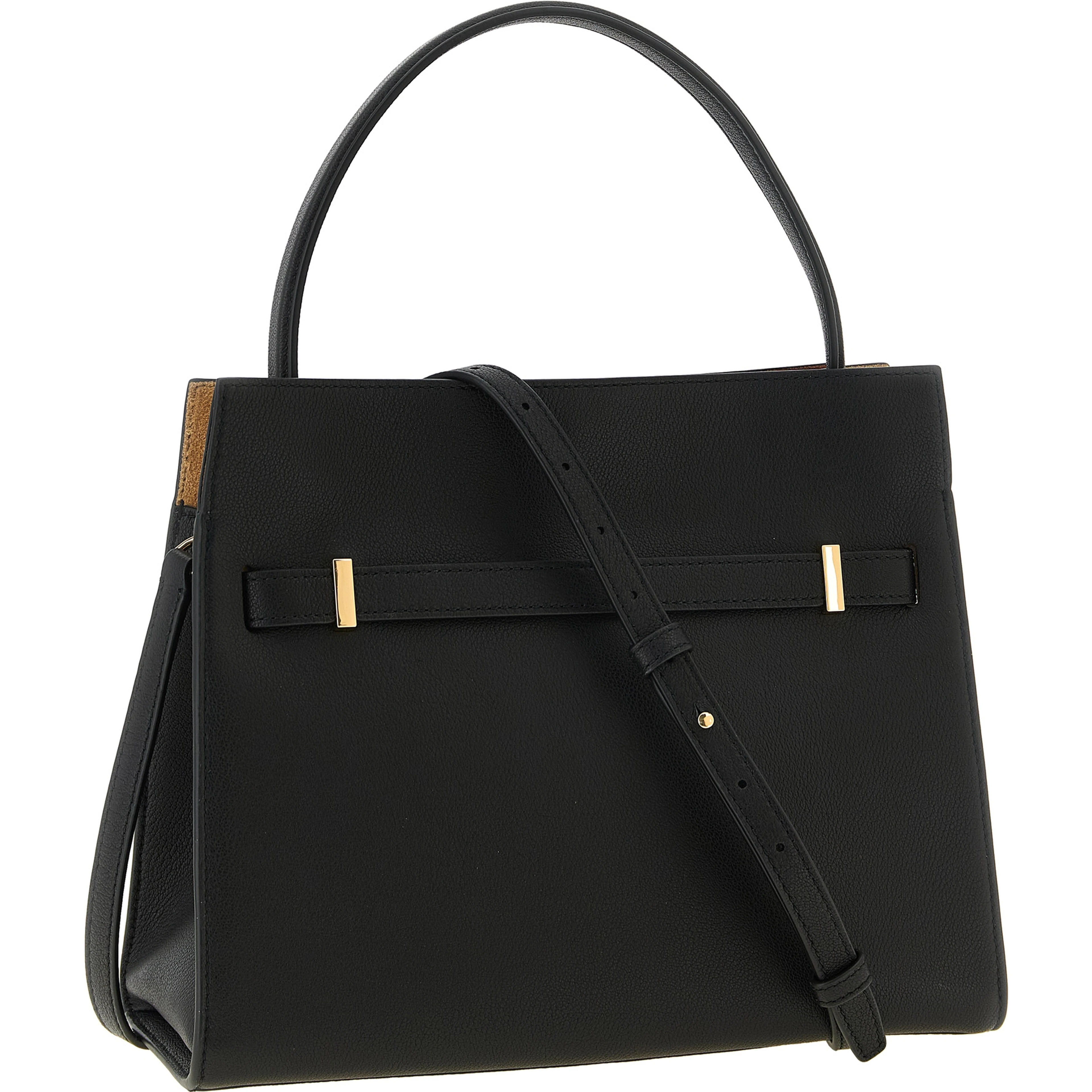 Black Lambskin Crossbody Bag
