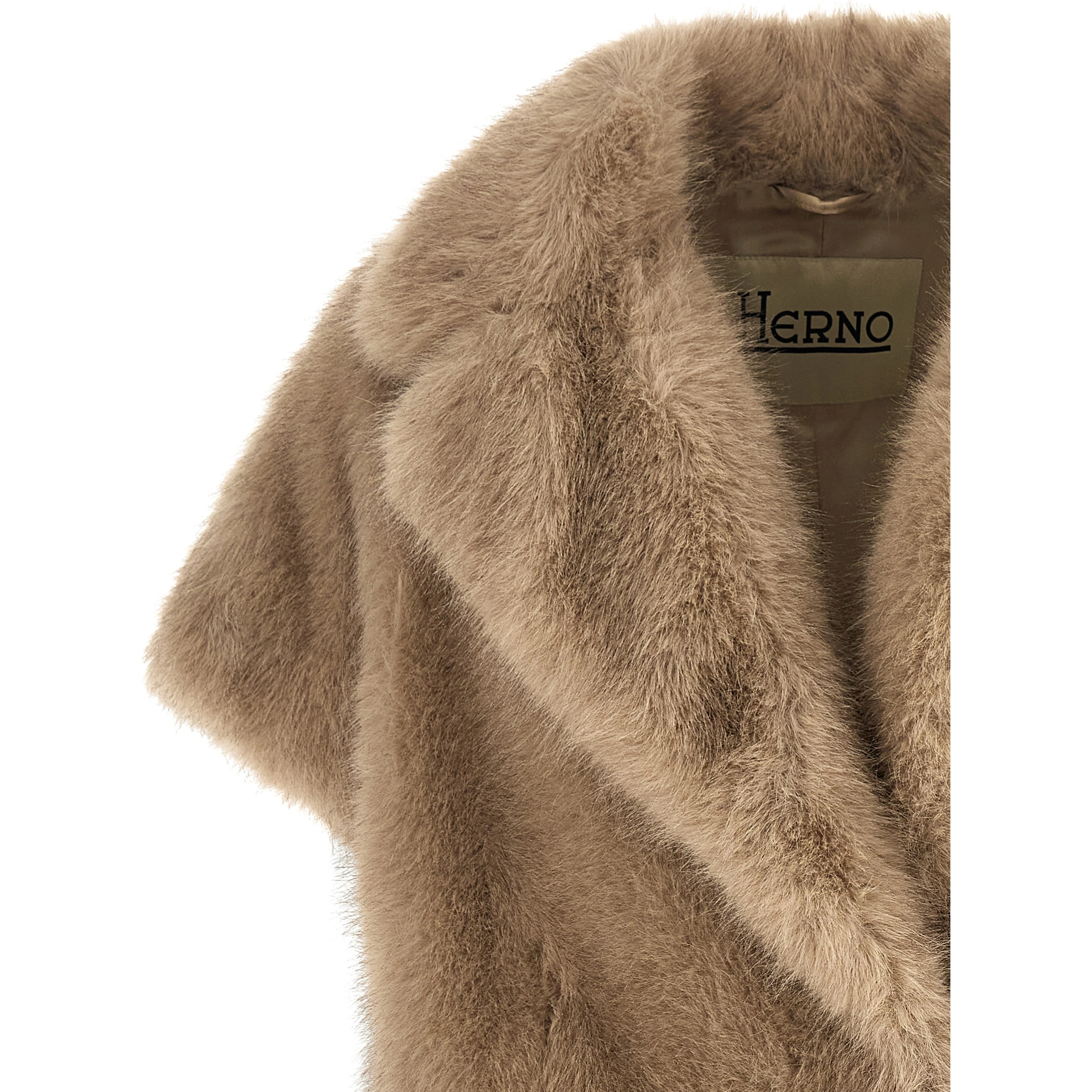 Beige Polyester Coat