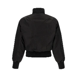 Black Nylon Bomber