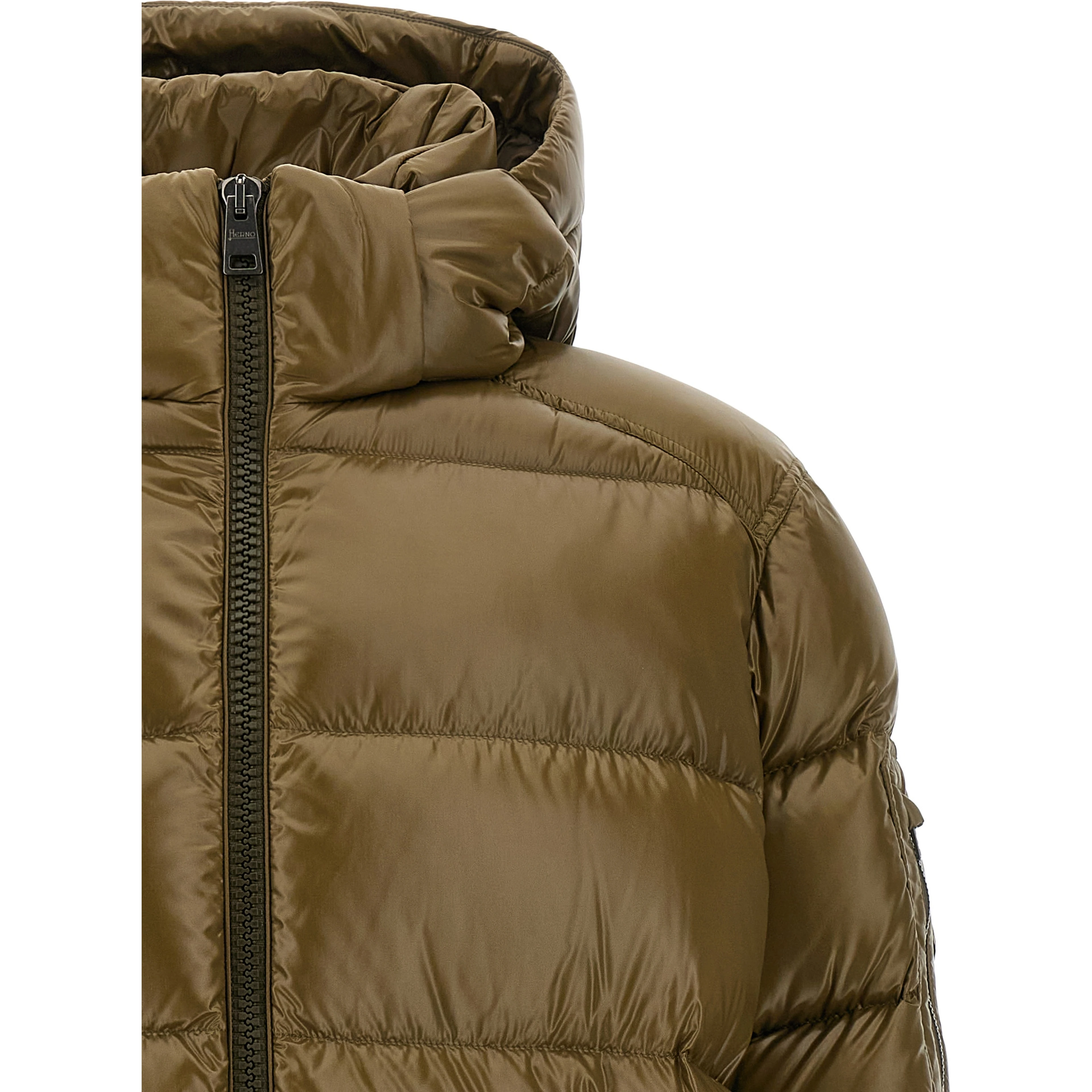 Bicolor Polyamide Full-Length Jacket