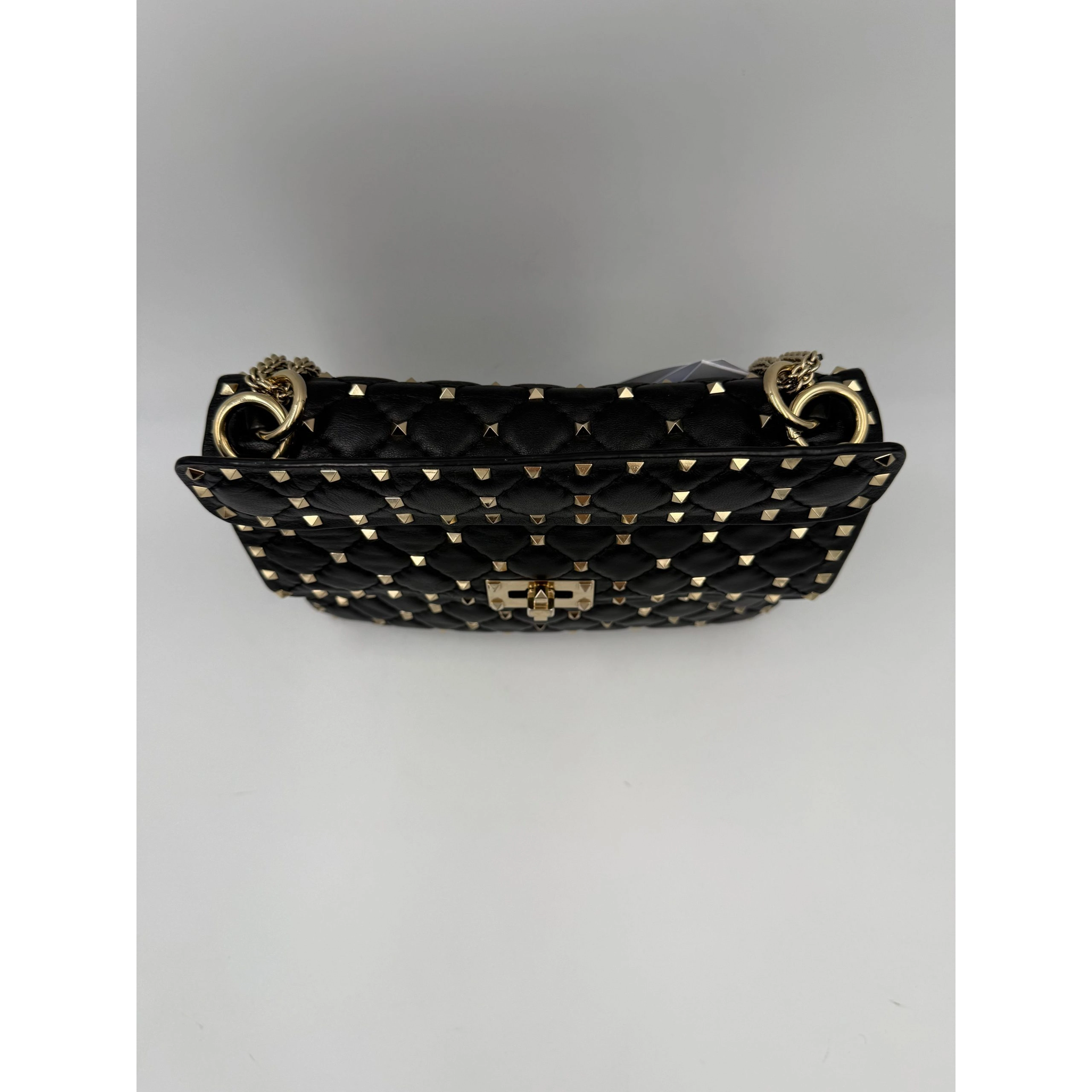 VALENTINO GARAVANI Rockstud Spike Black Handbag