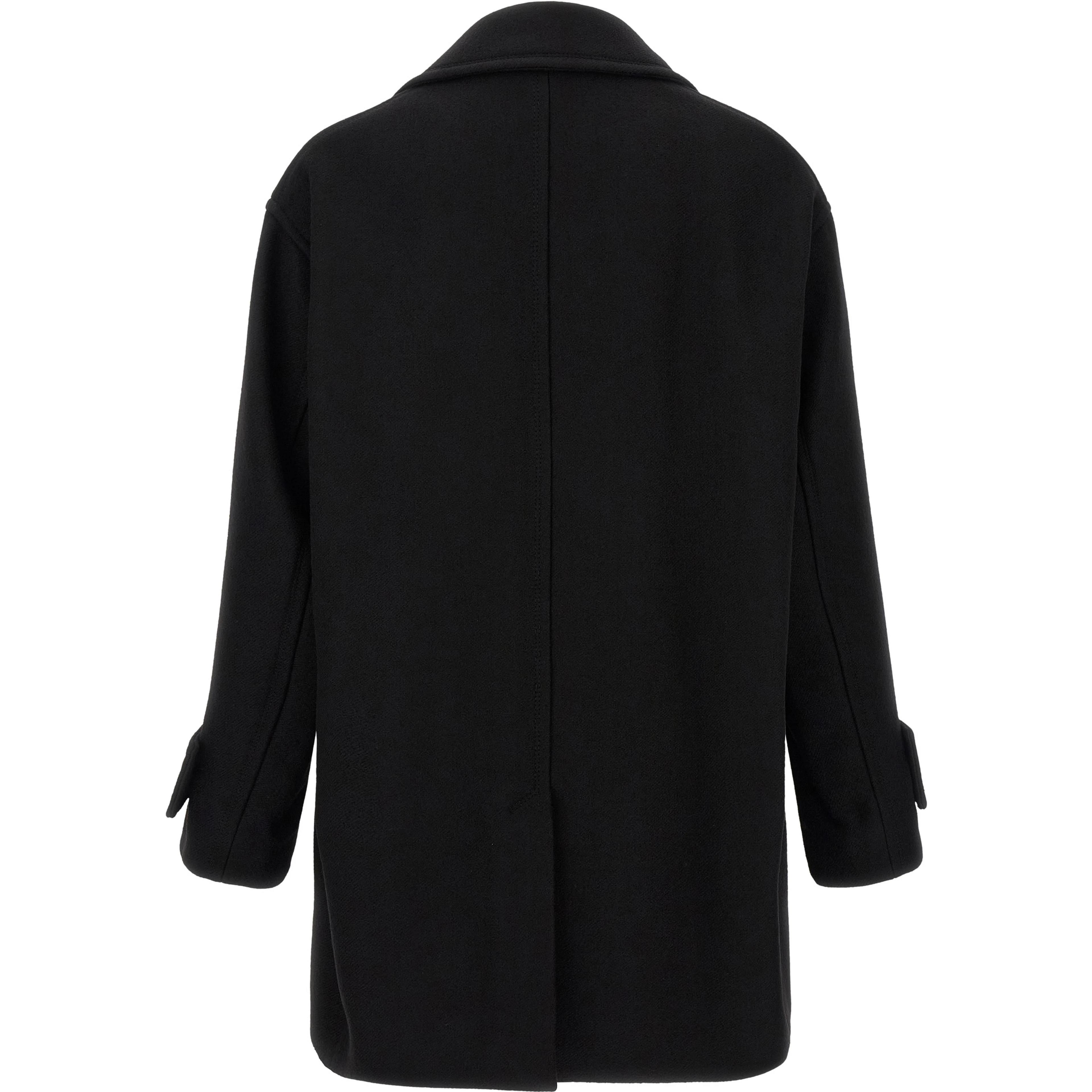 Black Virgin Wool Coat