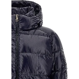 Blue Polyamide Full-Length Jacket