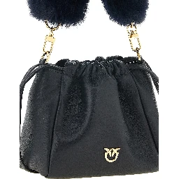 Blue Lambskin Shoulder Bag