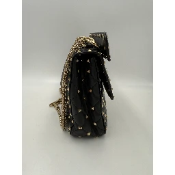 VALENTINO GARAVANI Rockstud Spike Black Handbag
