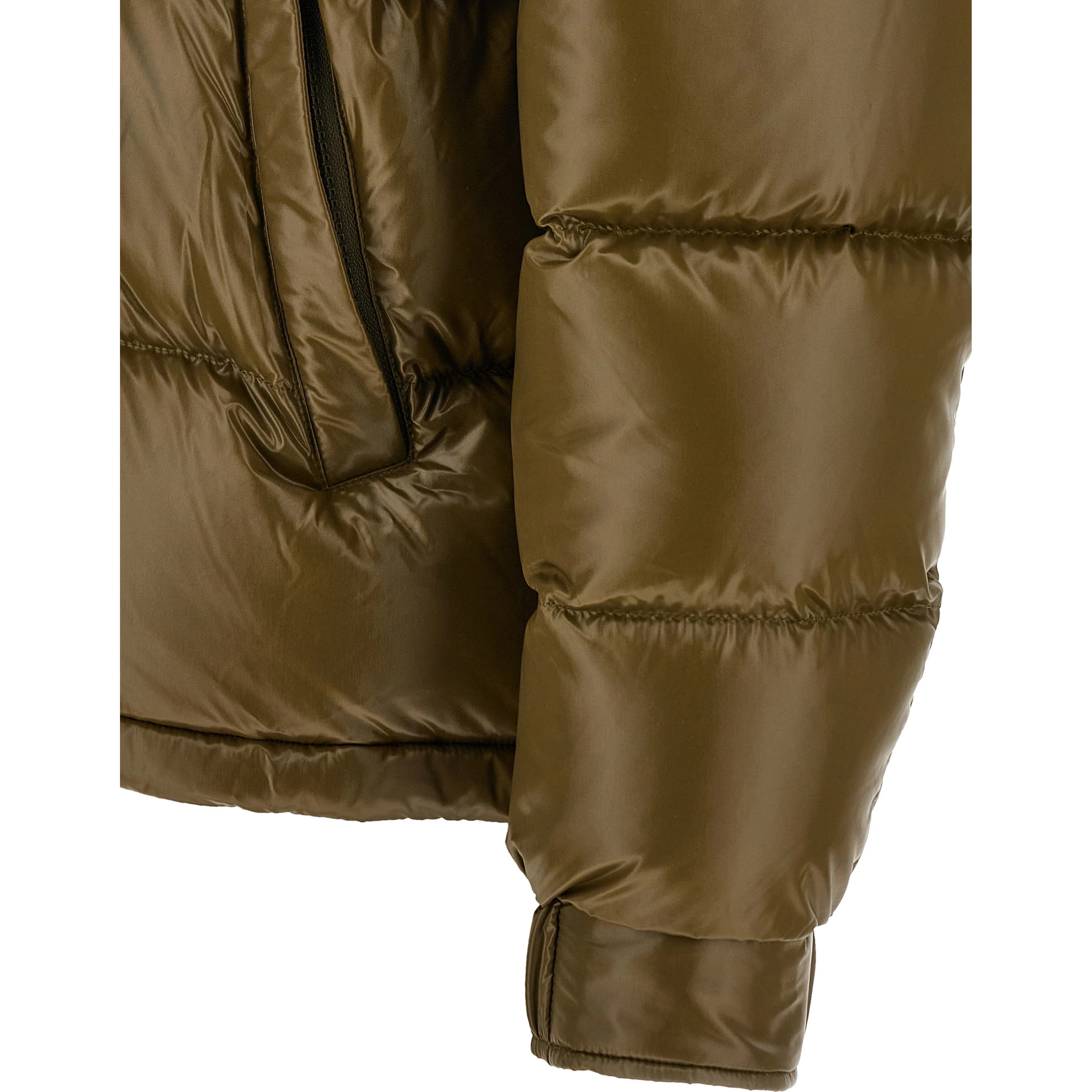 Bicolor Polyamide Full-Length Jacket