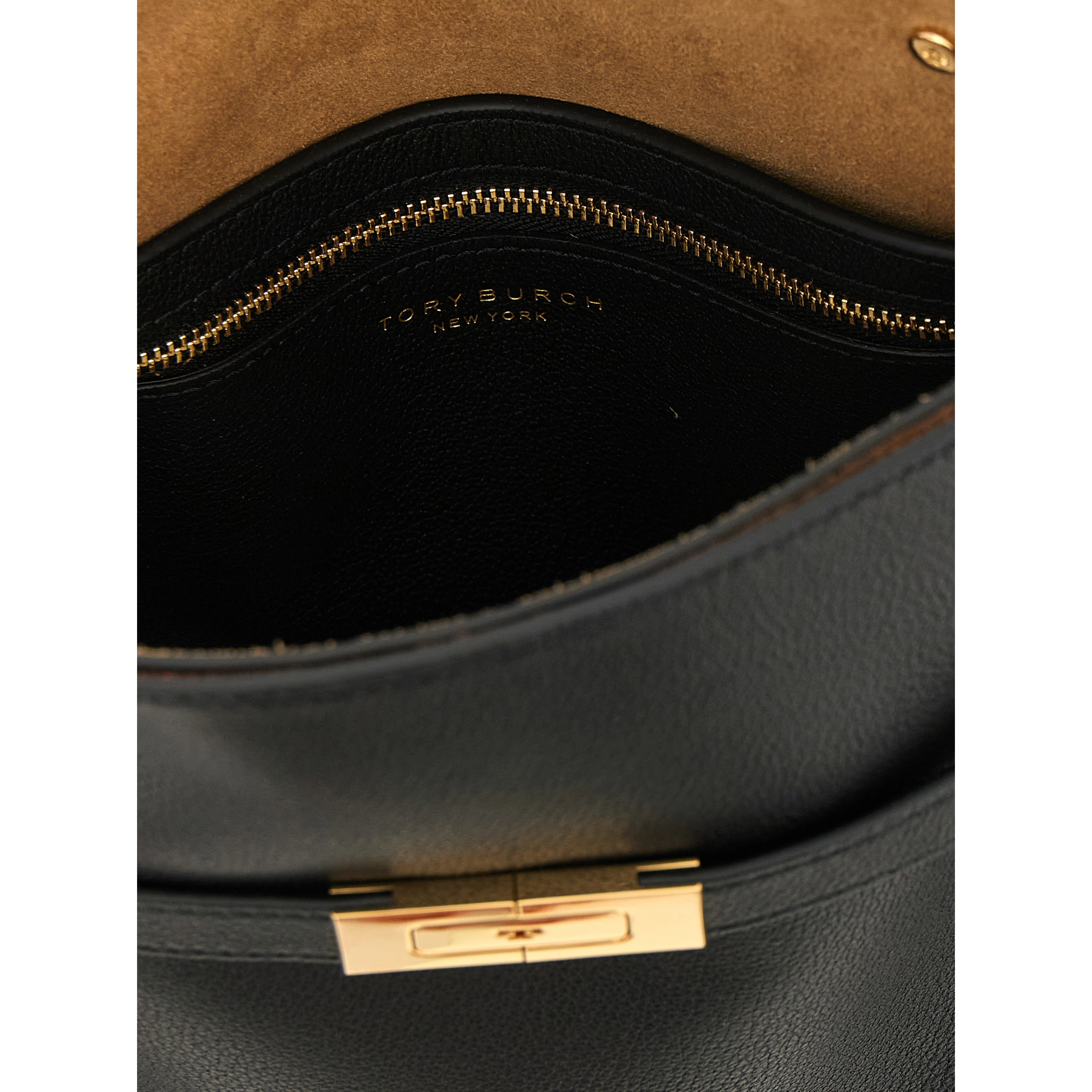 Black Lambskin Crossbody Bag