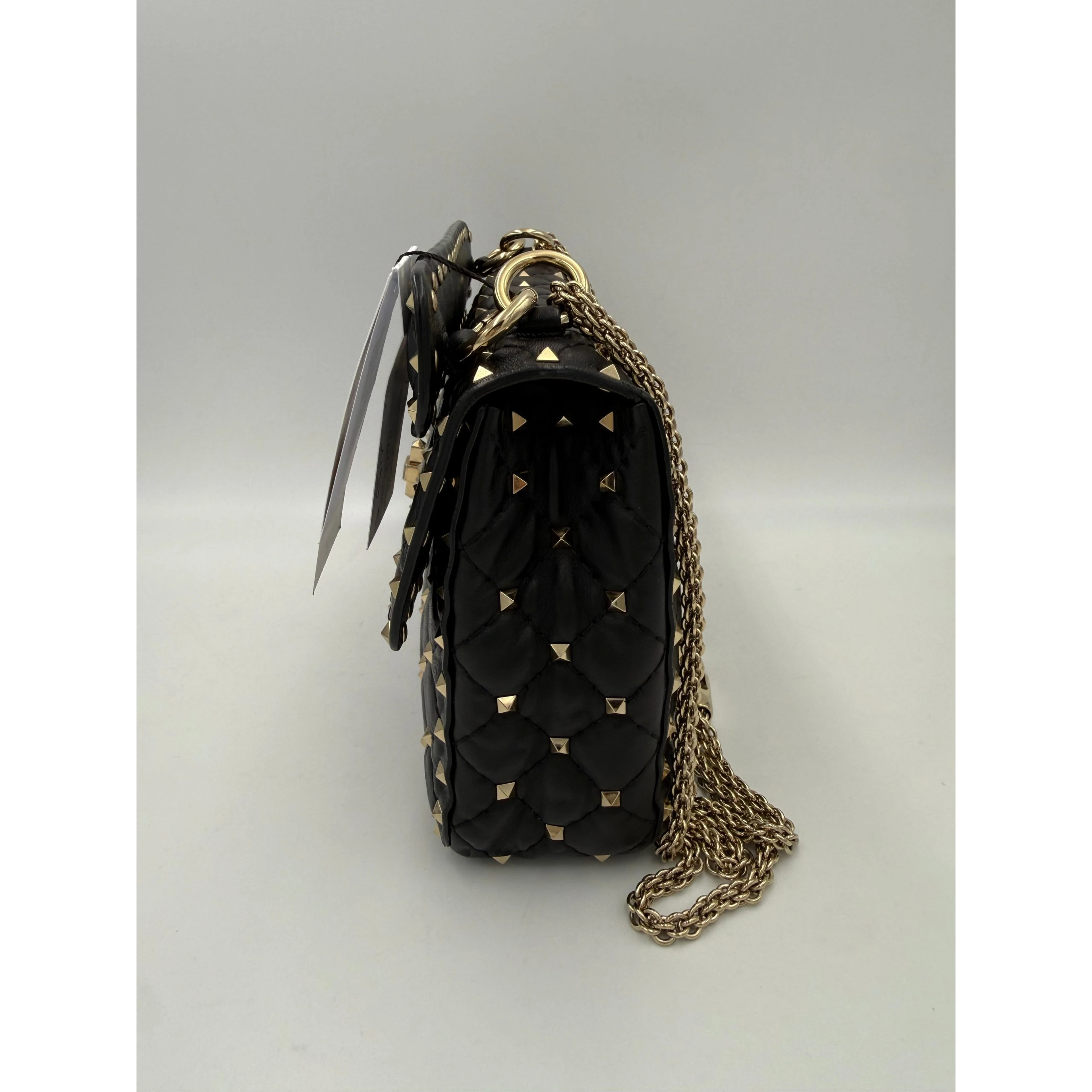 VALENTINO GARAVANI Rockstud Spike Black Handbag