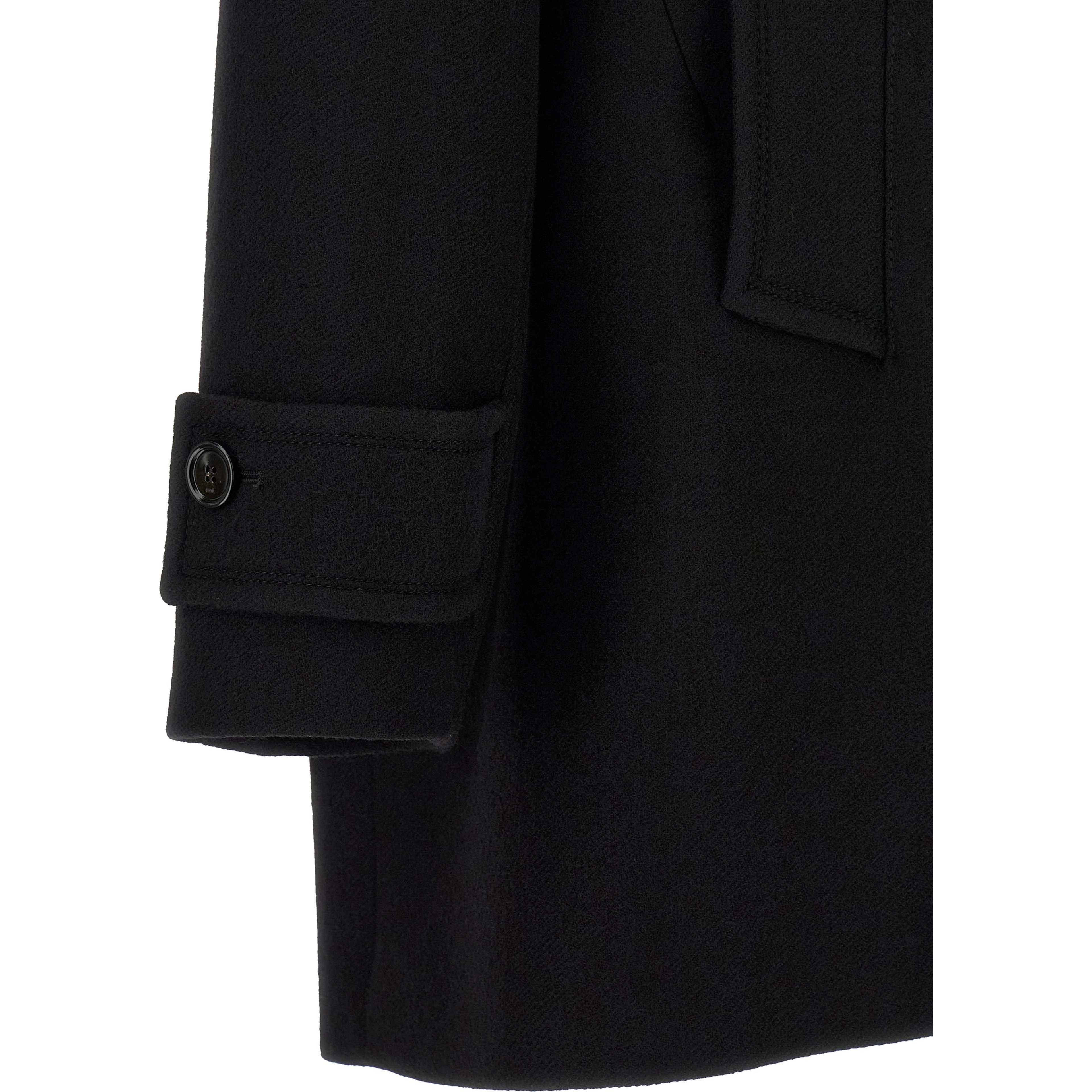 Black Virgin Wool Coat