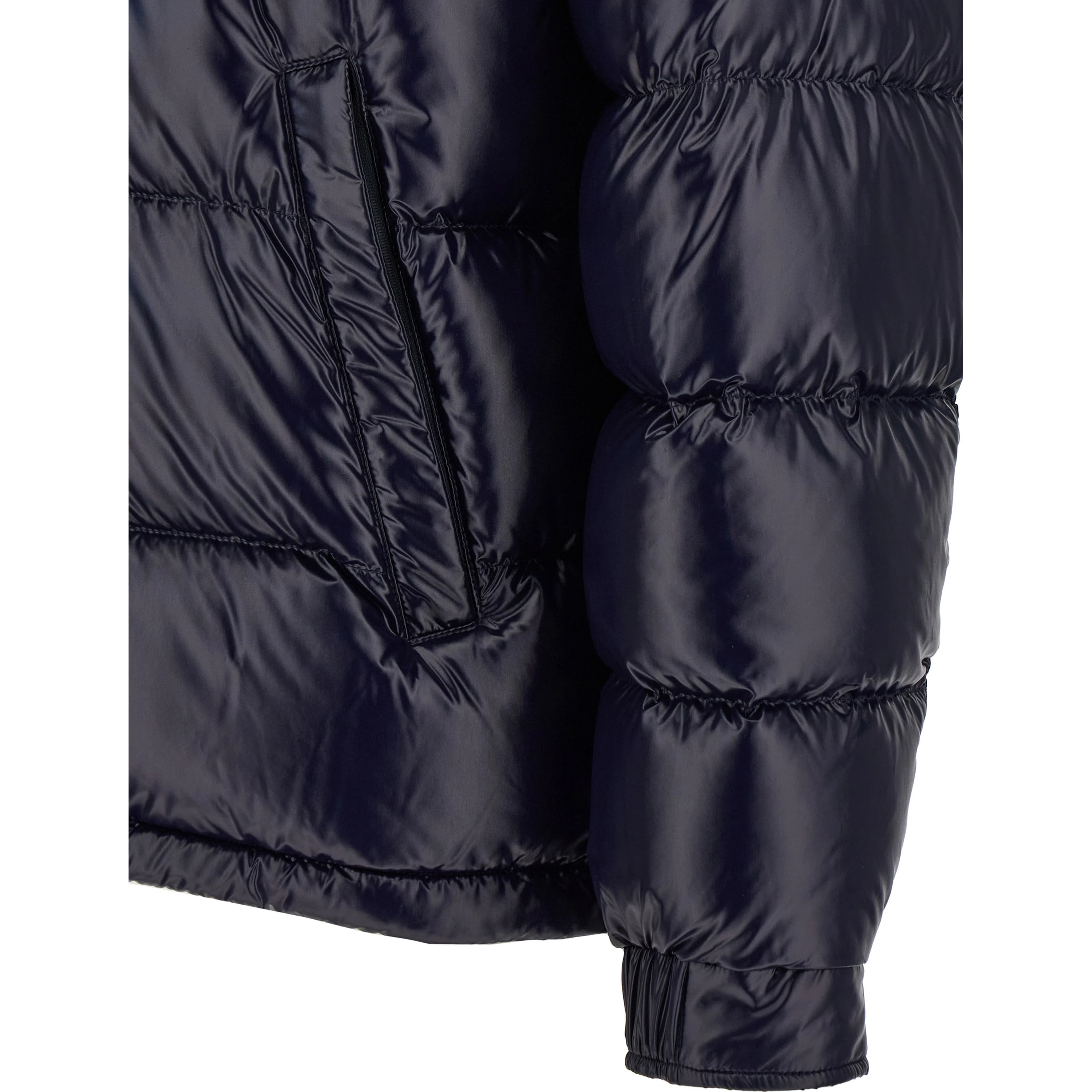 Blue Polyamide Full-Length Jacket