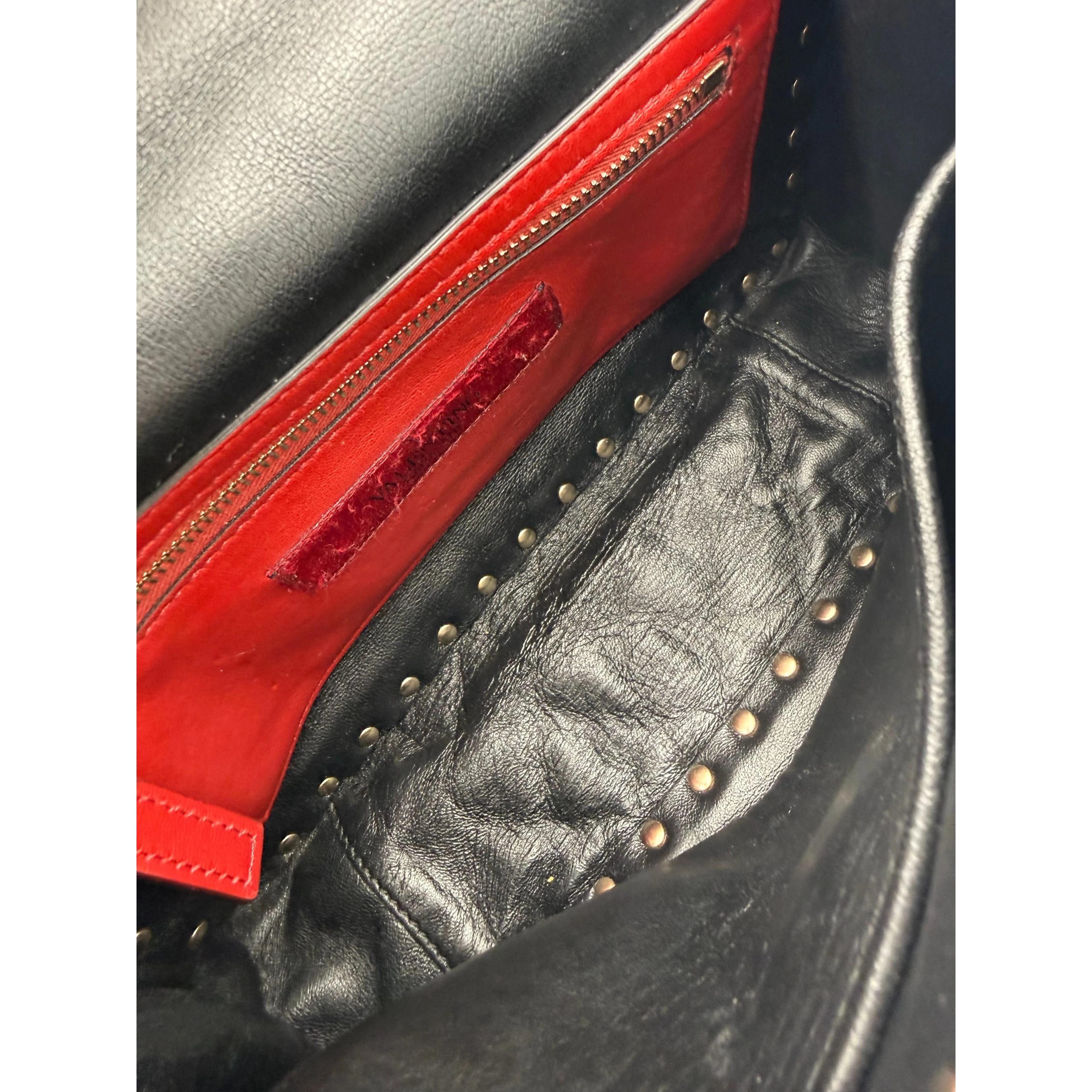 VALENTINO GARAVANI Rockstud Spike Black Handbag