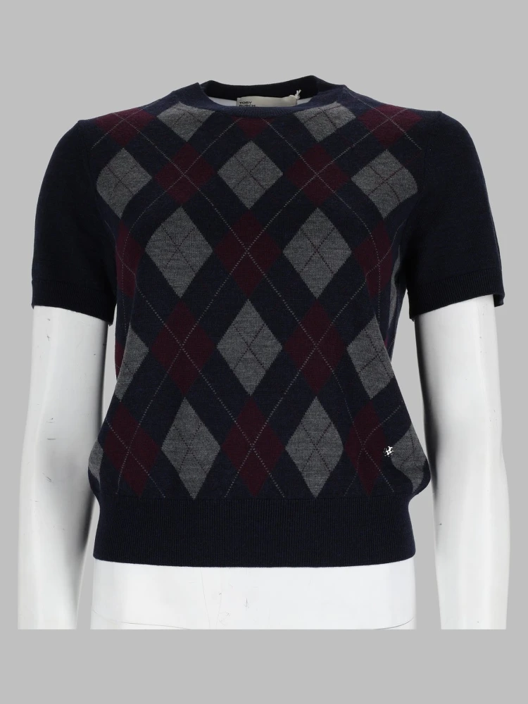 Maglia con Motivo "Argyle"