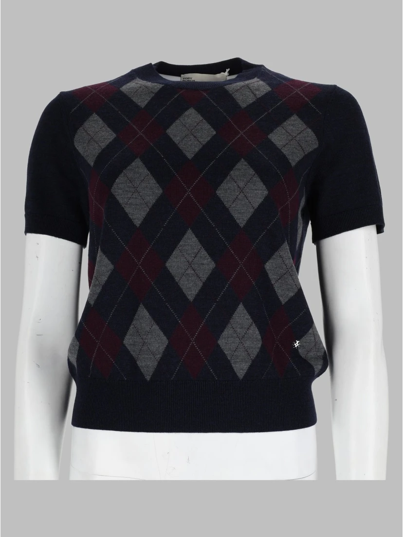 Maglia con Motivo "Argyle"