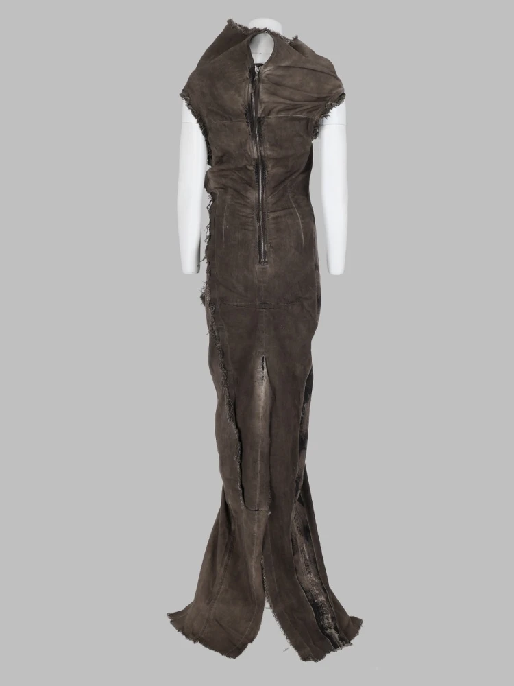 Abito Lungo "Etna Gown" In Denim alternative