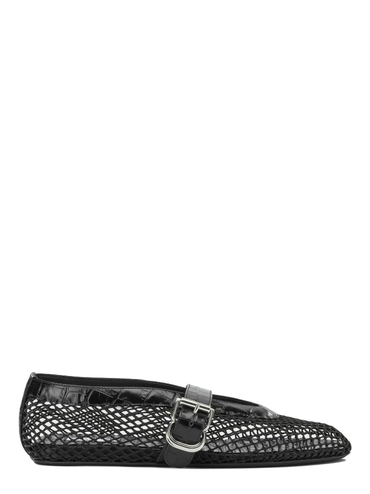 Mary Jane Ballet Flats in Mesh