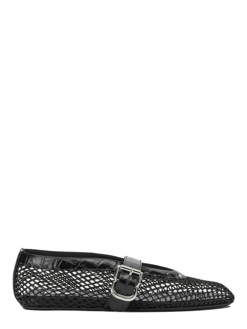 Mary Jane Ballet Flats in Mesh