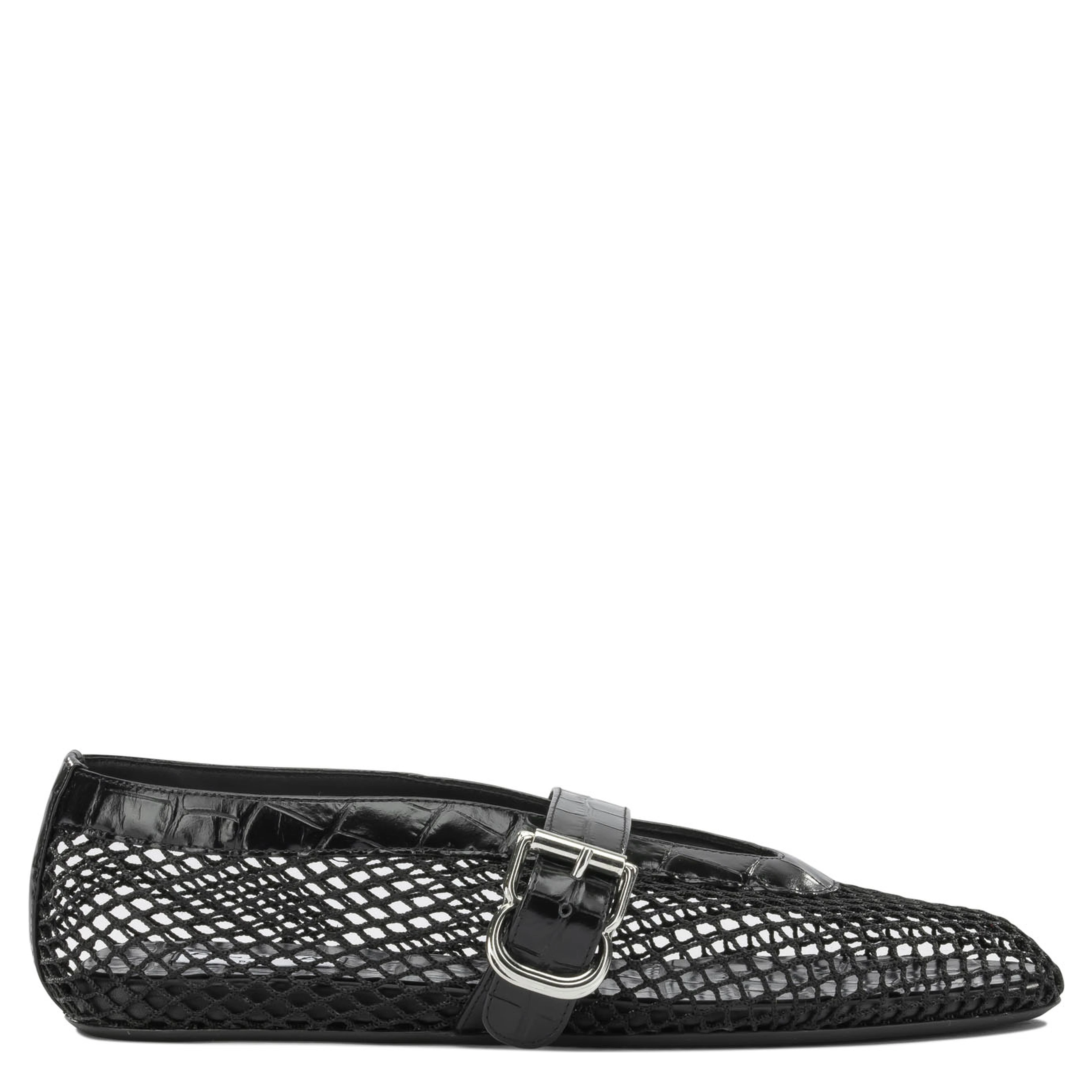 Mary Jane Ballet Flats in Mesh