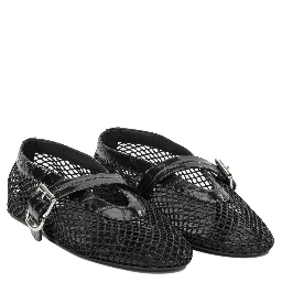 Mary Jane Ballet Flats in Mesh