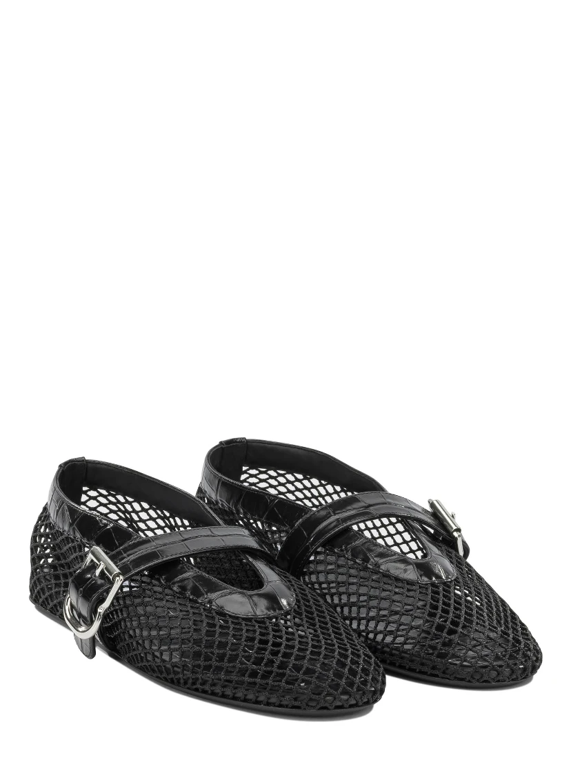 Mary Jane Ballet Flats in Mesh