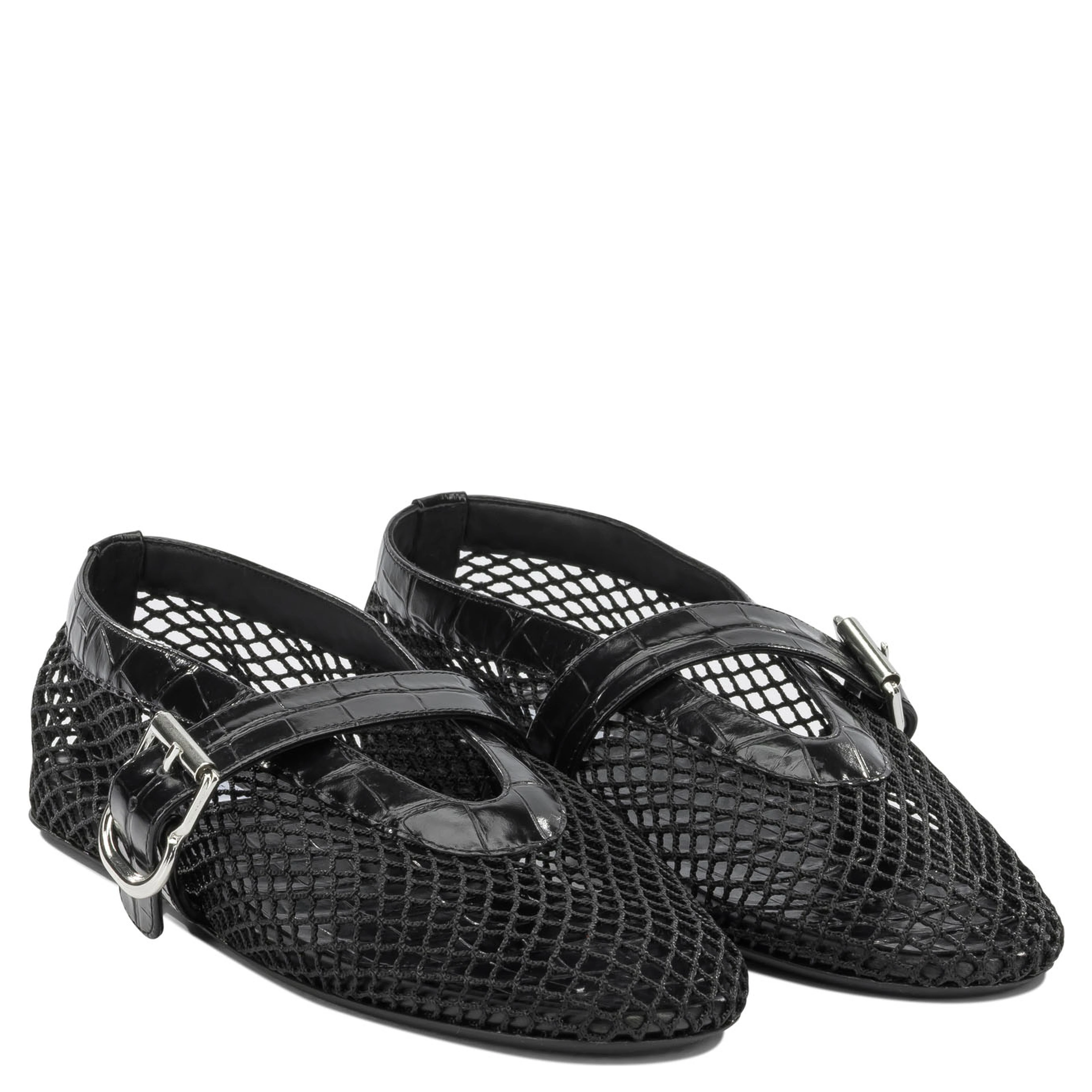 Mary Jane Ballet Flats in Mesh