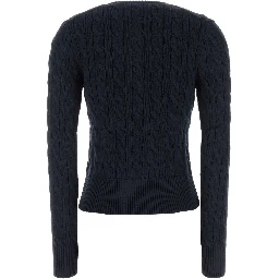 CABLE-KNIT COTTONCREWNECK CARDIGAN