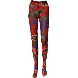 Multicolor Floral Nylon Tights Stockings Socks