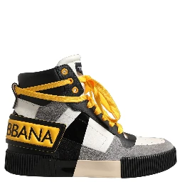 Multicolor Leather High Top Men Sneakers Shoes