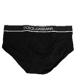 Black Logo Cotton Men Brando Brief Underwear