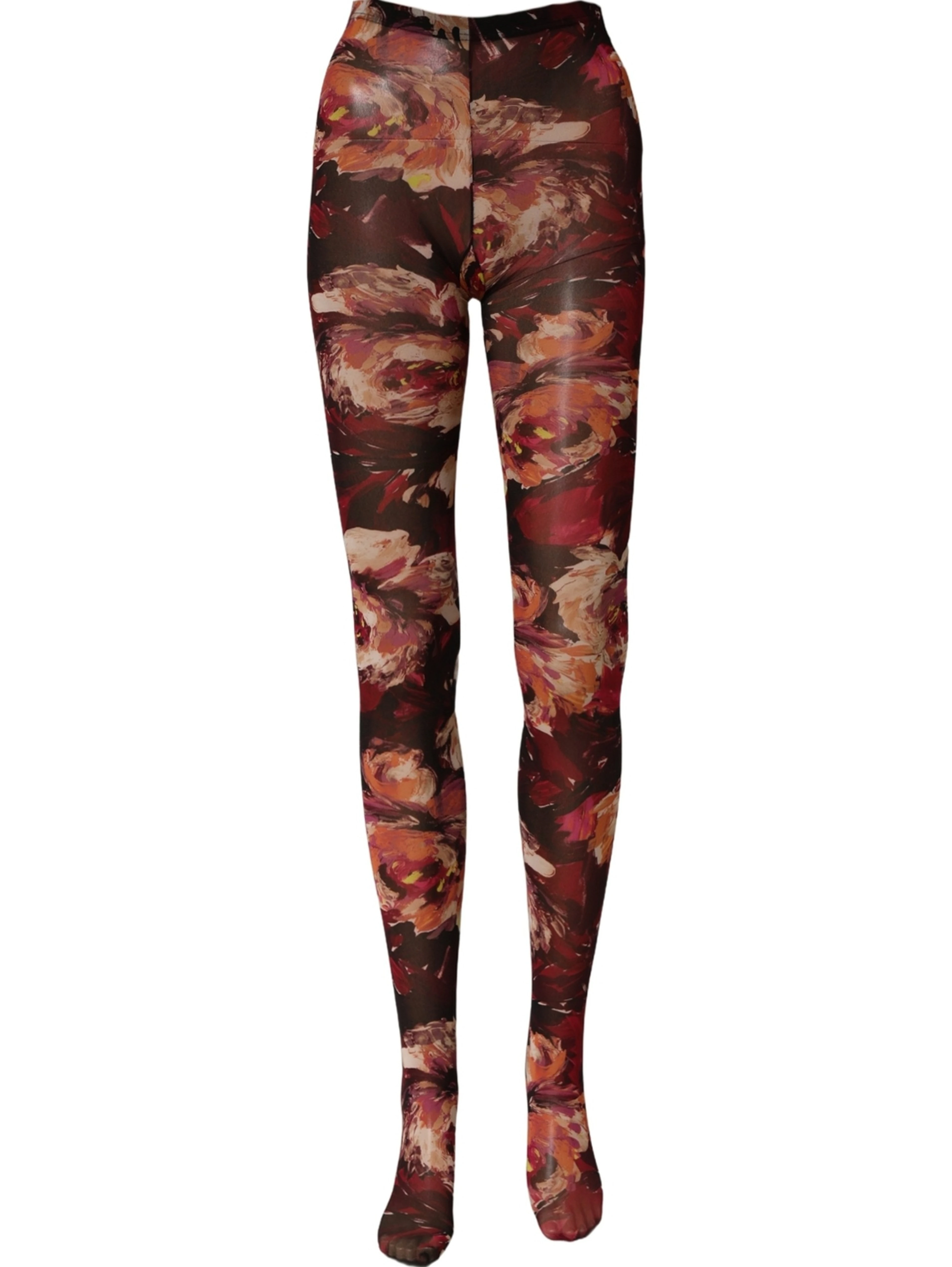 Multicolor Floral Nylon Tights Stockings Socks