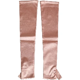 Pink Satin Long Opera Fingerless Gloves