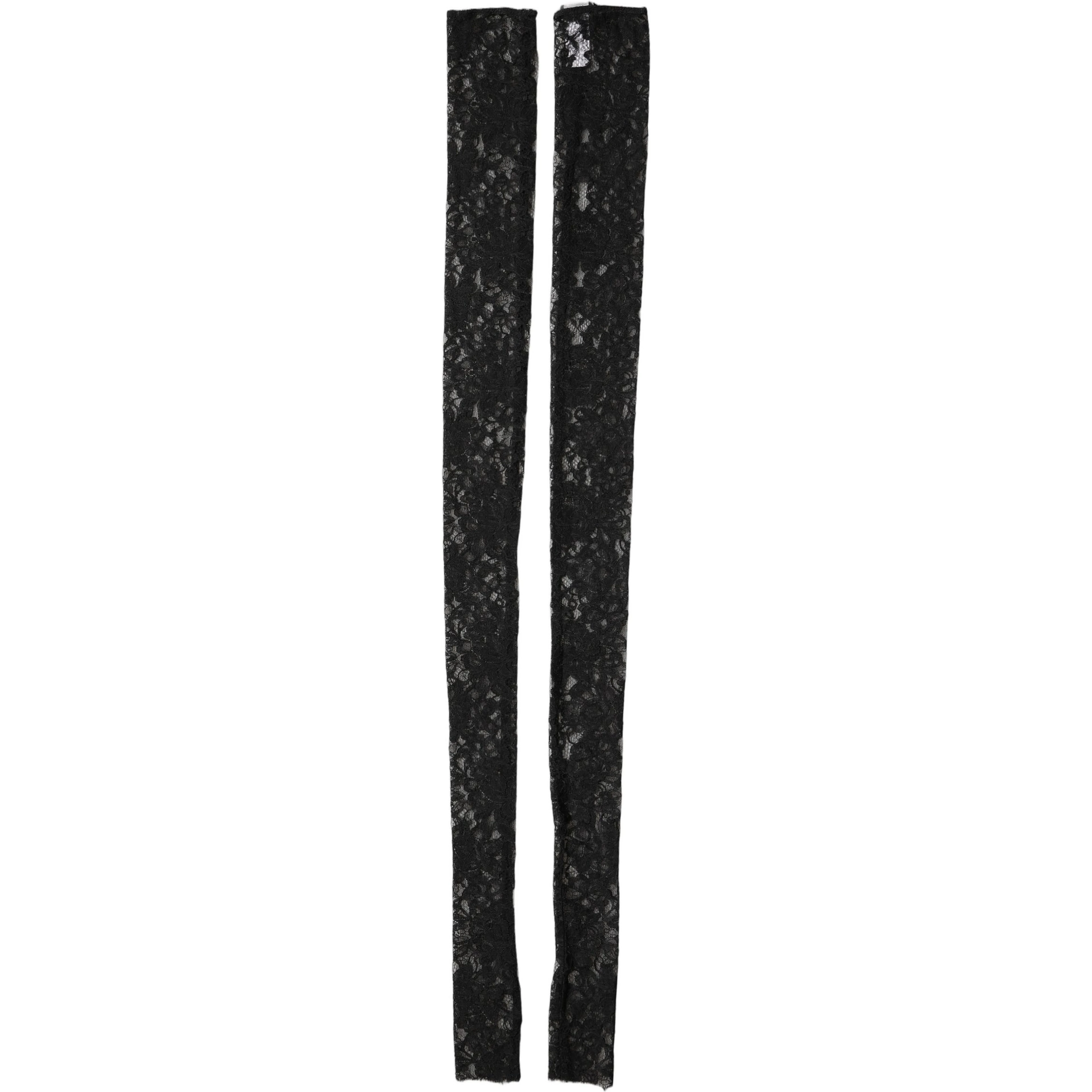 Sleeves Black Nylon Floral Lace Warmer Arm