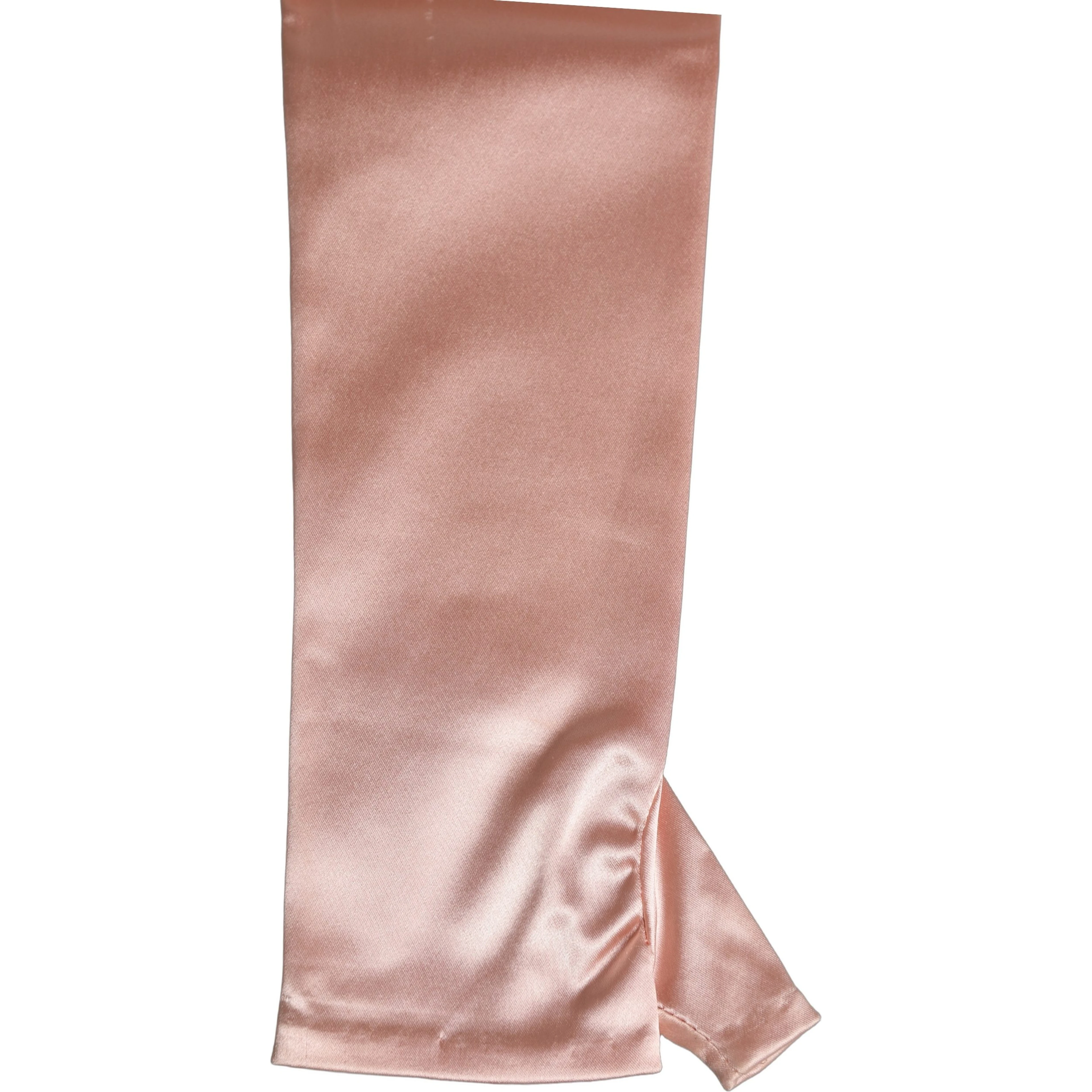 Pink Satin Long Opera Fingerless Gloves