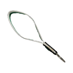 Green Logo Polyester Silver Brass Holder Keychain Keyring