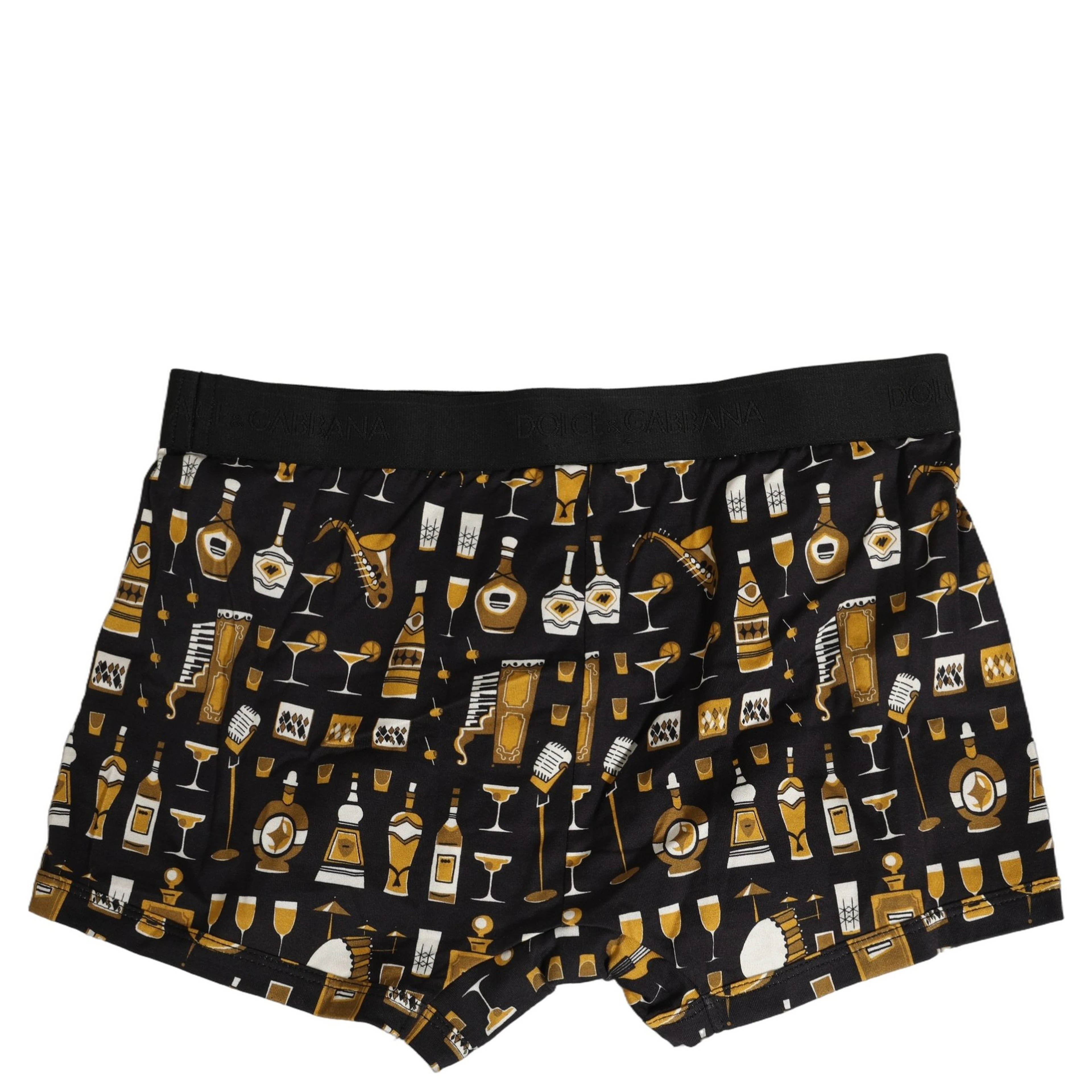 Black Cocktail Print Regular Boxer Underwear