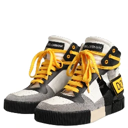 Multicolor Leather High Top Men Sneakers Shoes
