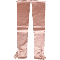 Pink Satin Long Opera Fingerless Gloves