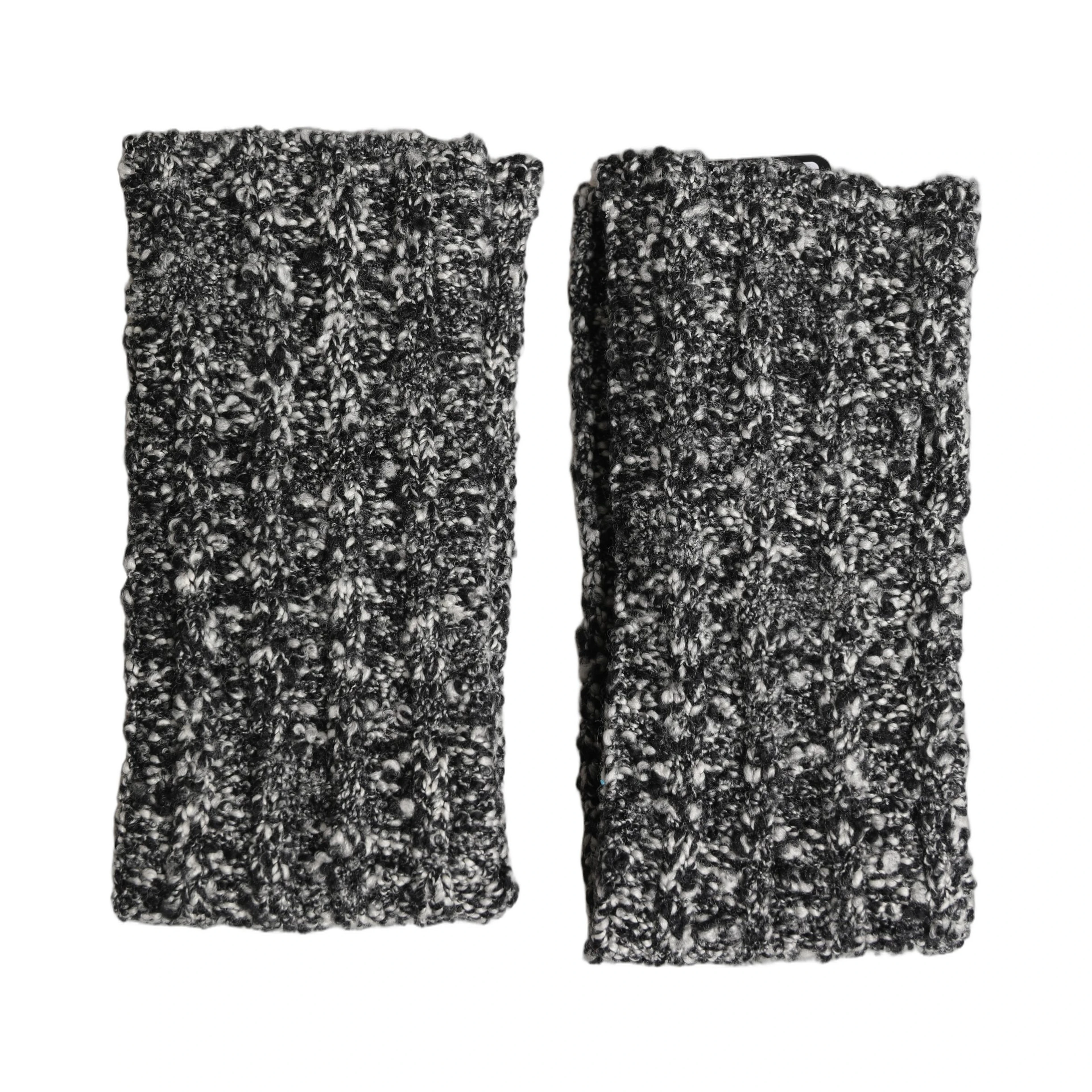 Sleeves Black Wool Blend Knitted Warmer Arm
